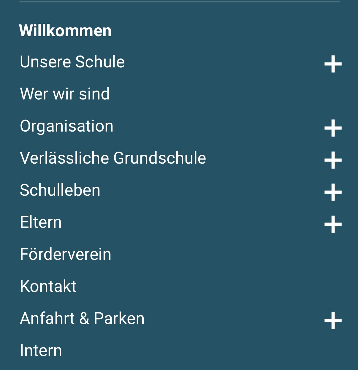 Hauptmenp auf dem Handy